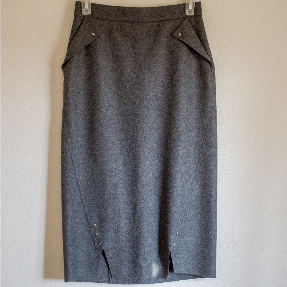 MaxMara Wool High-Waisted Pencil Skirt